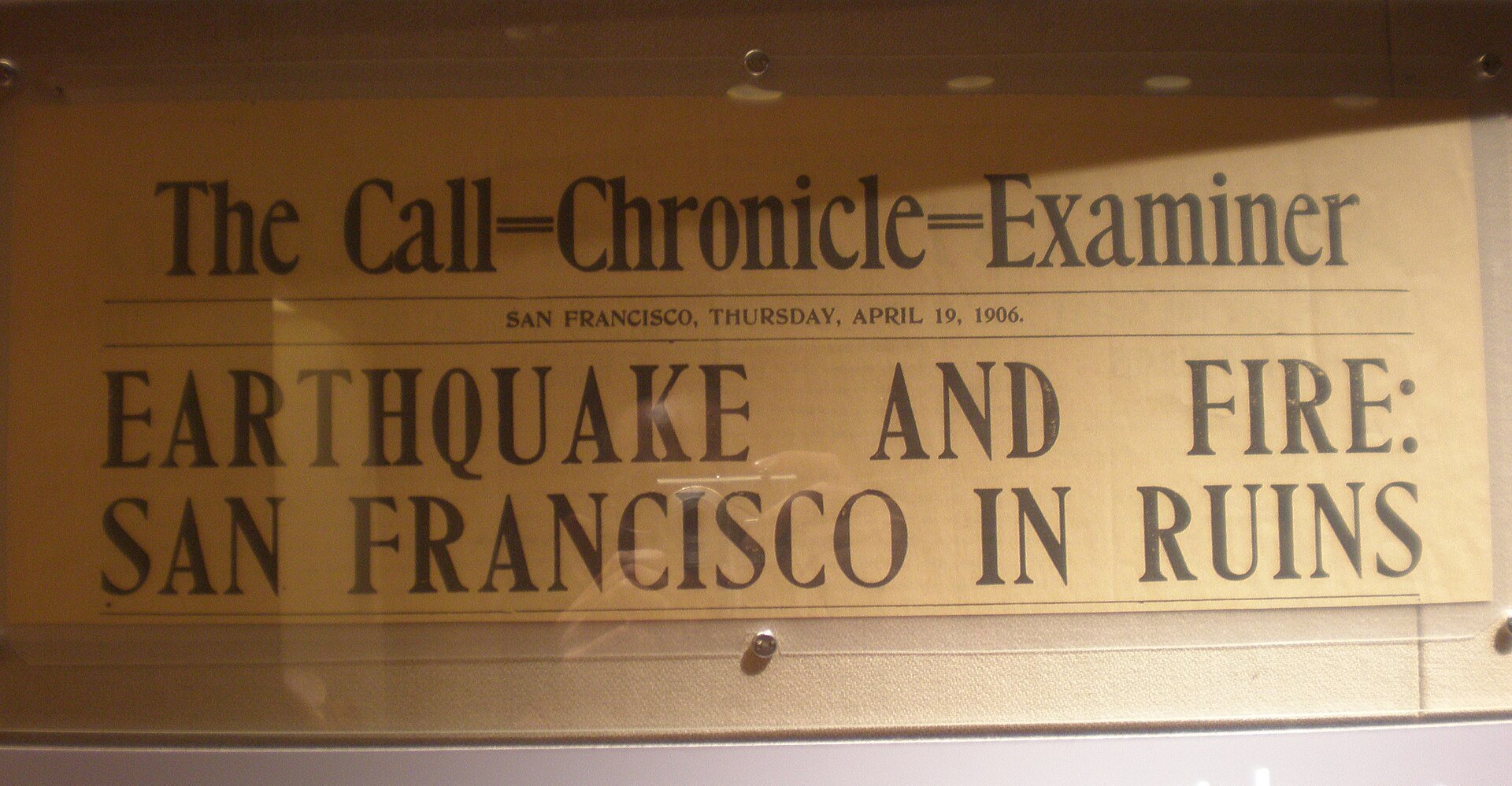 Sample episode frame showing the 1906 Call-Chronicle-Examiner